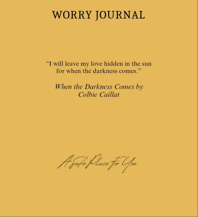 Worry Journal: A Perfect Gift For Those You Love-Digital Download